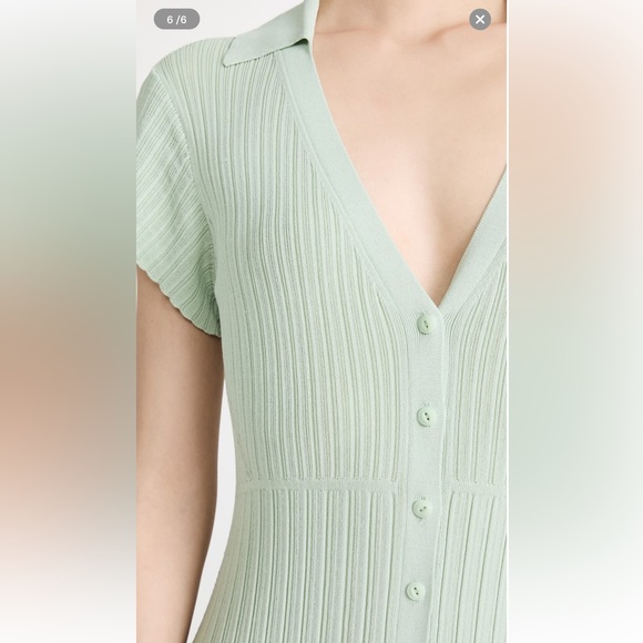 Esme Button-Up Midi Dress in Mint - NWT - Picture 4 of 10